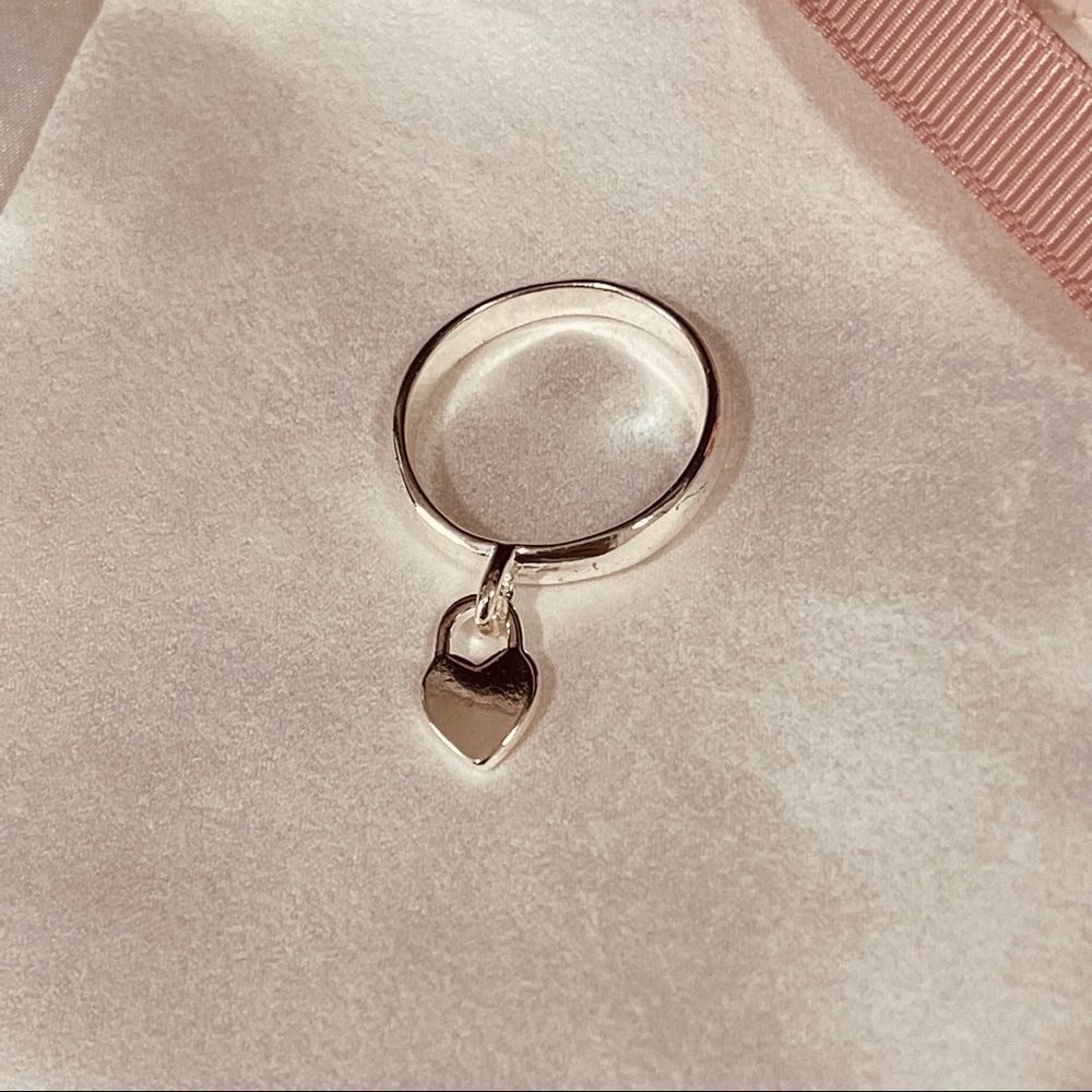 925 Sterling Silver Heart Locket Ring - Picture 5 of 7